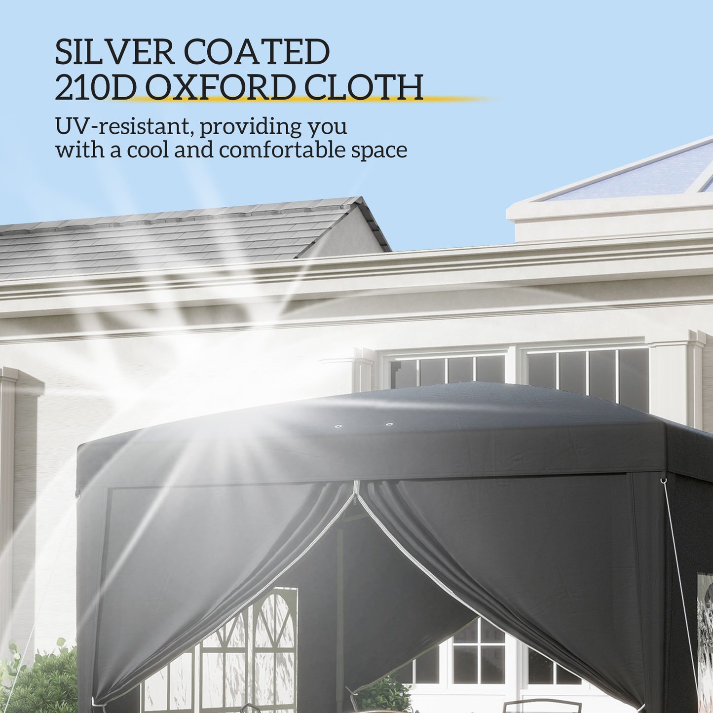 3 x 3 m Garden Pop Up Gazebo, Wedding Party Tent Marquee