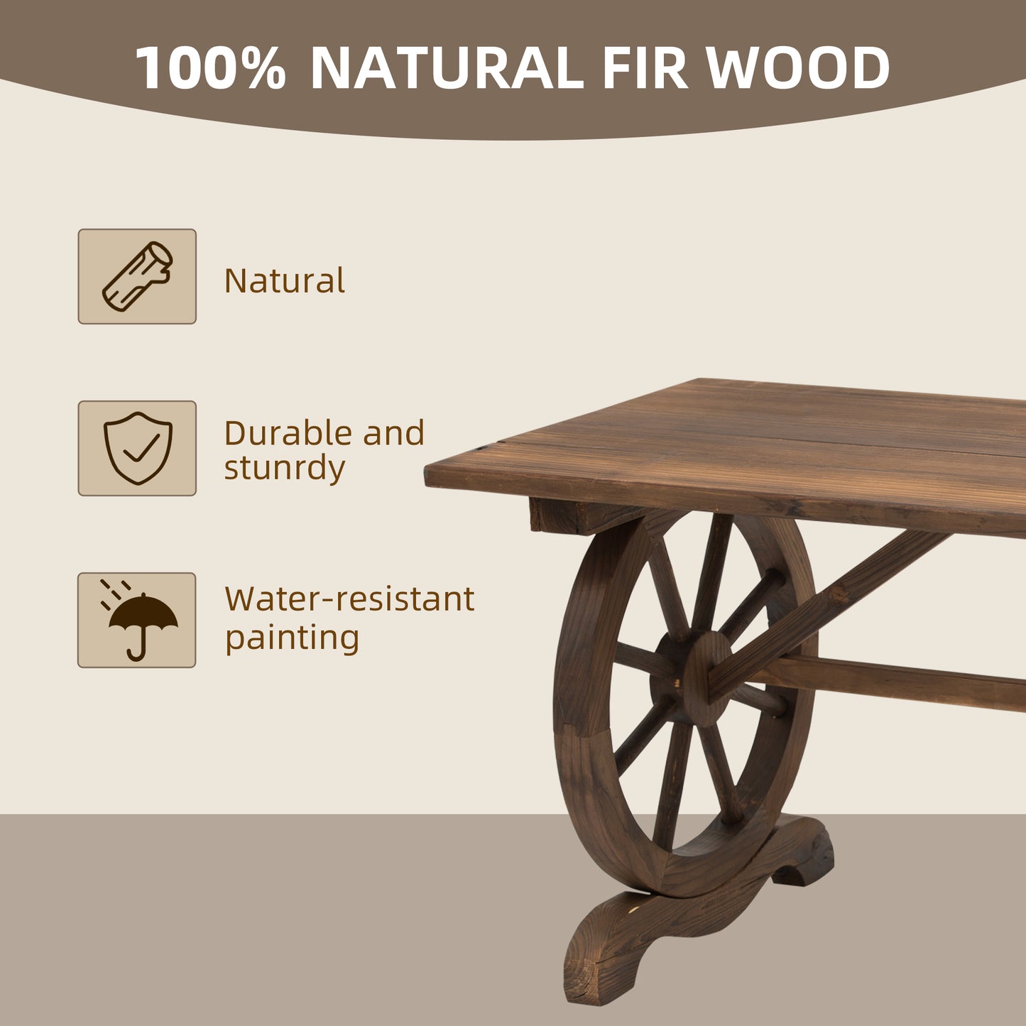 Wooden Garden Dining Table