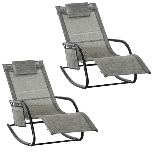 2PCs Outdoor Garden Rocking Chair