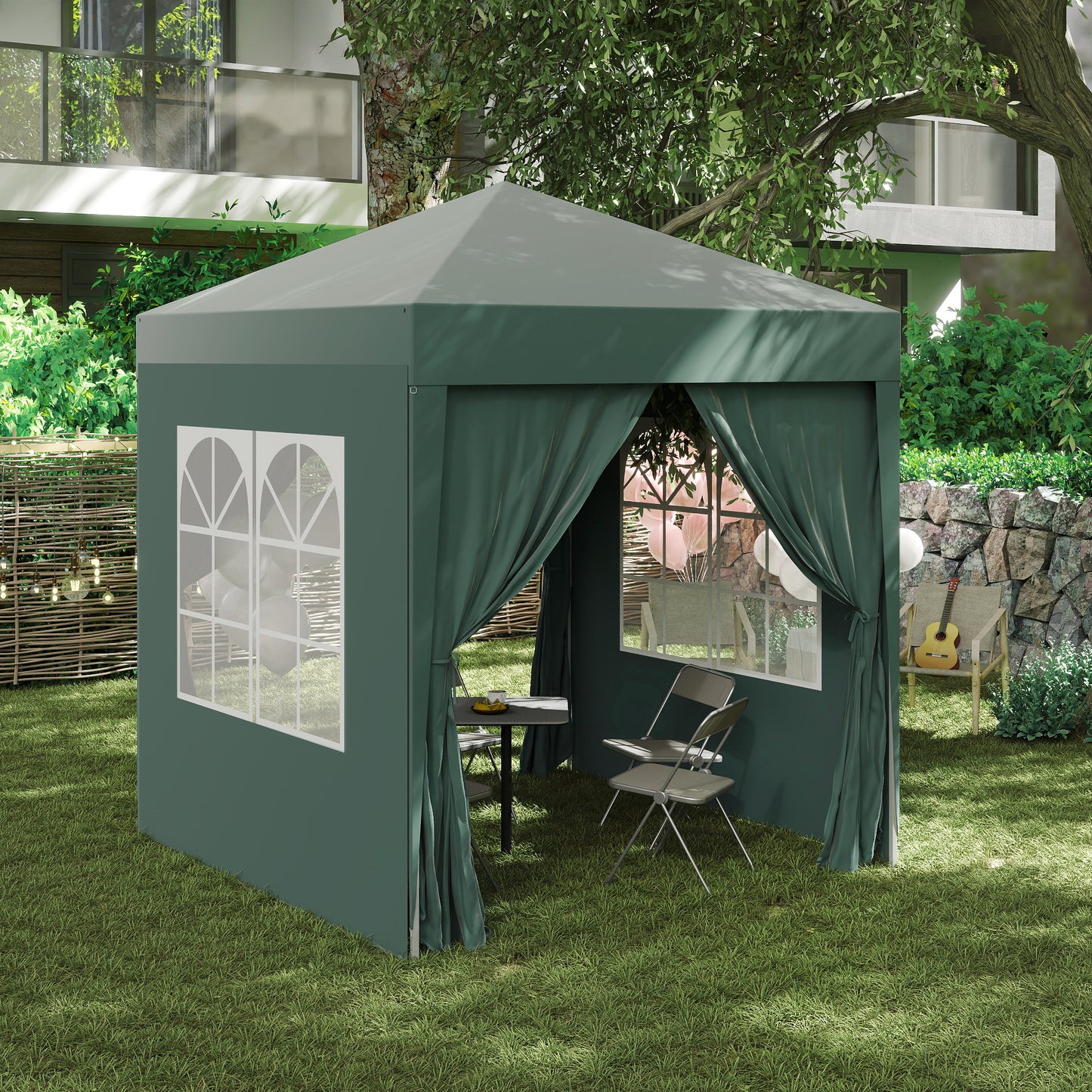 2 x 2 m Garden Pop Up Gazebo, Wedding Party Tent Marquee