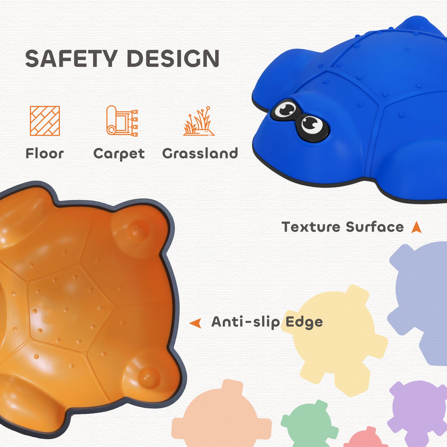 9-Piece Balance Stepping Stones with Non-Slip Edge
