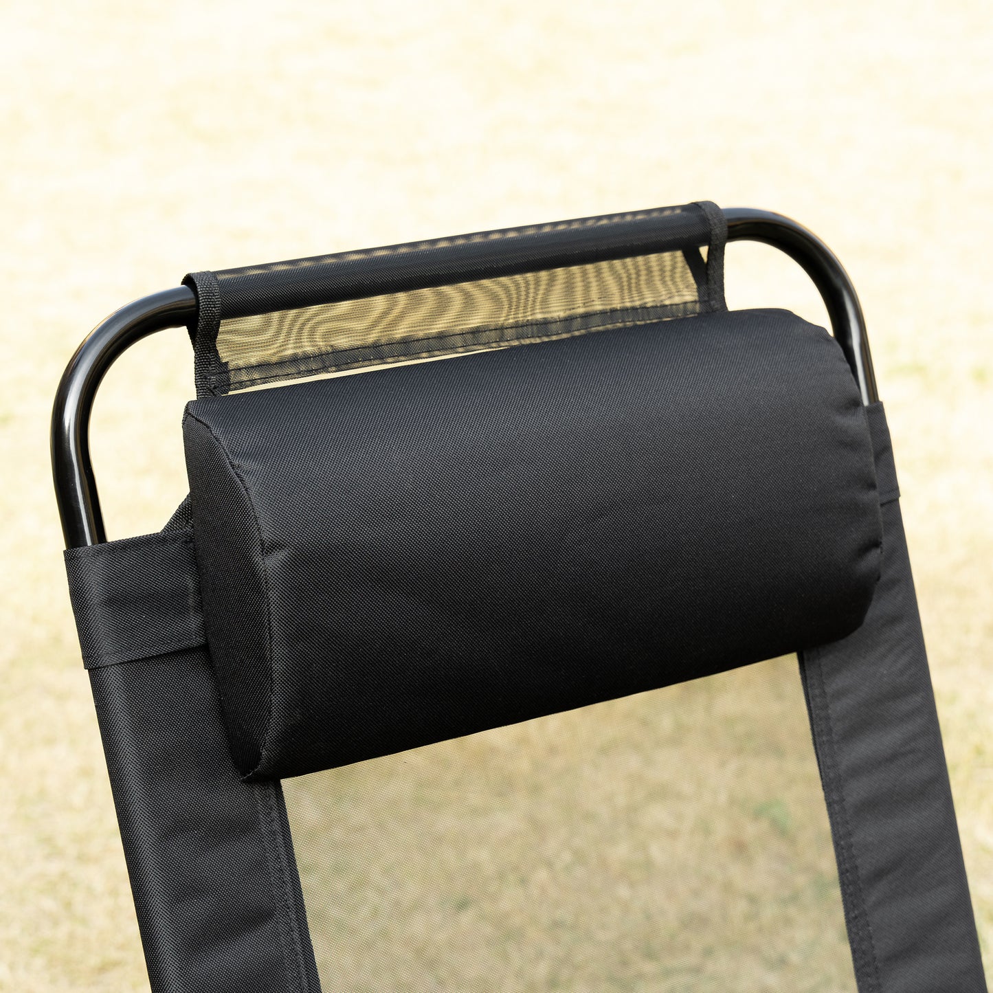 Set of 2 Portable Folding Recliner Metal Outdoor Patio Chaise