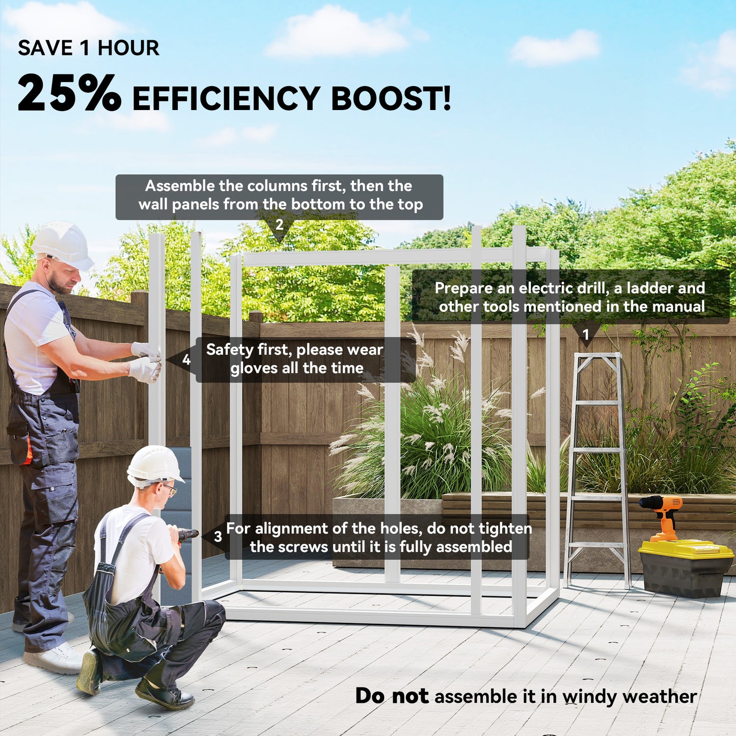 6x4.5ft Garden Storage Shed