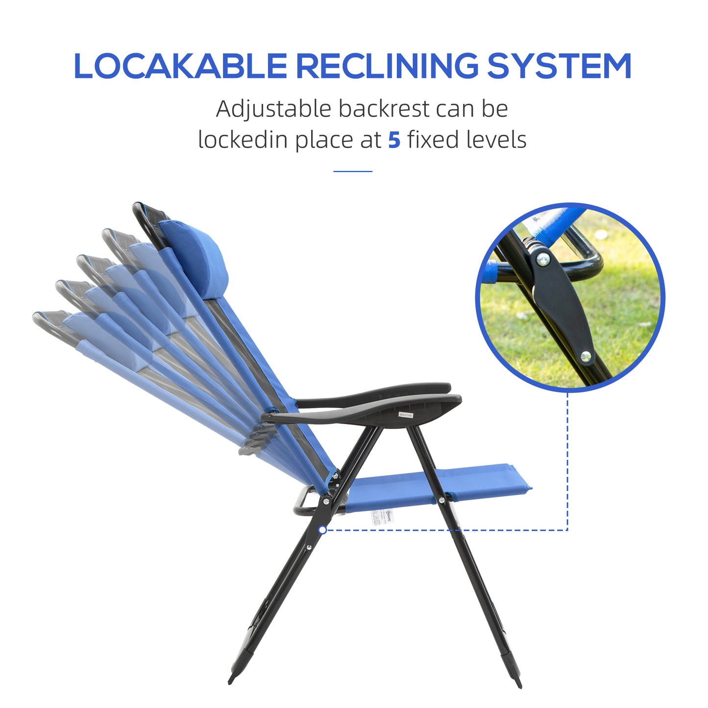 Folding Garden Chairs Set of 2