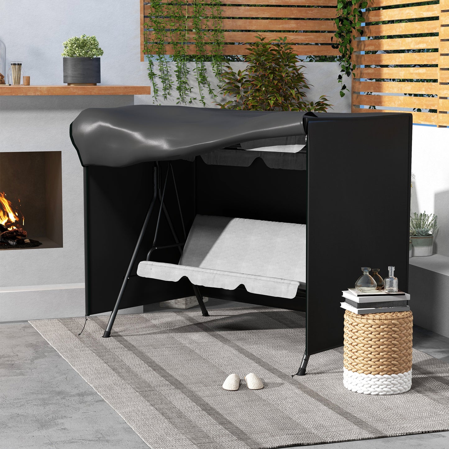 205 x 124cm Three-Seater Swing Chair Protective Cover