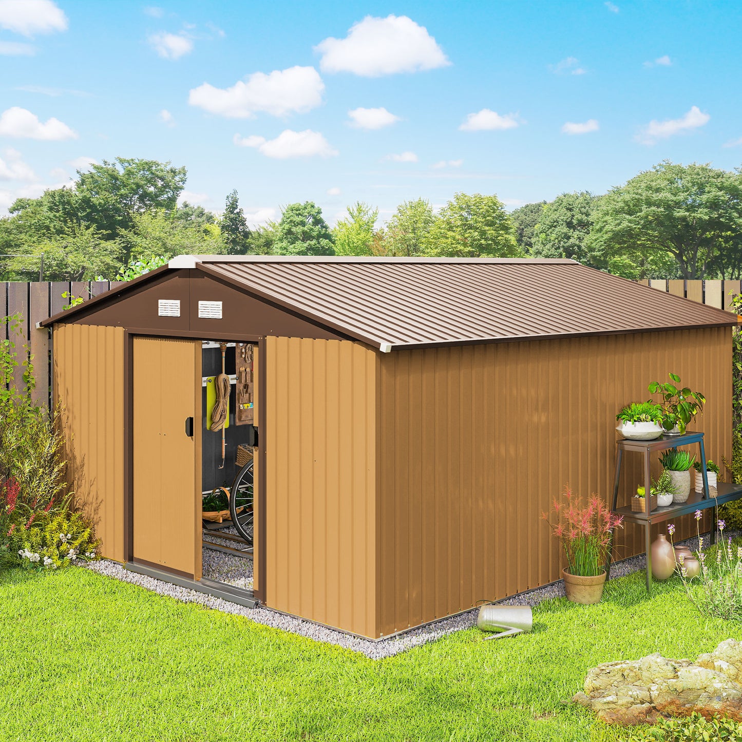 13 x 11ft Metal Garden Shed