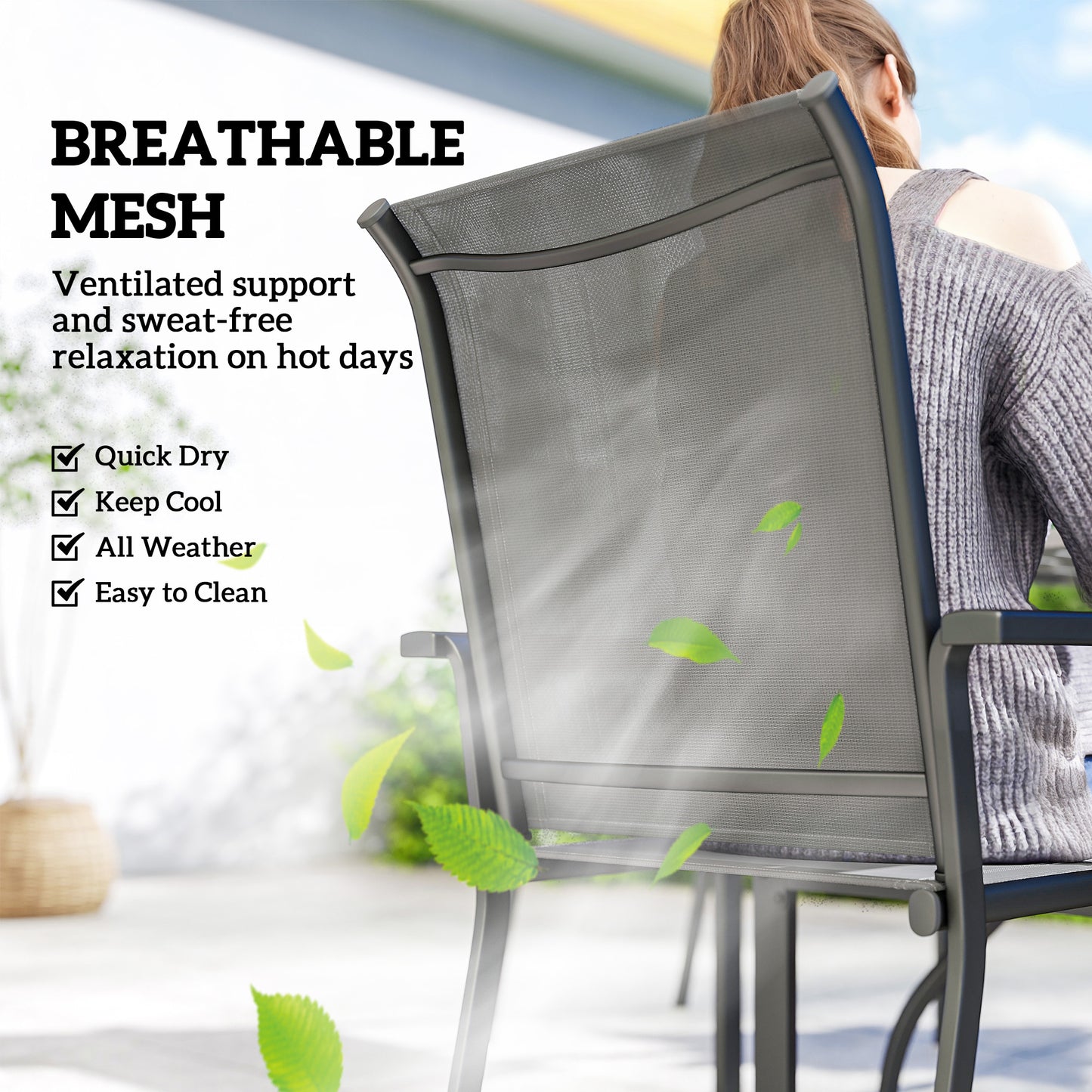 5 Pieces Outdoor Dining Set for 4 (1)