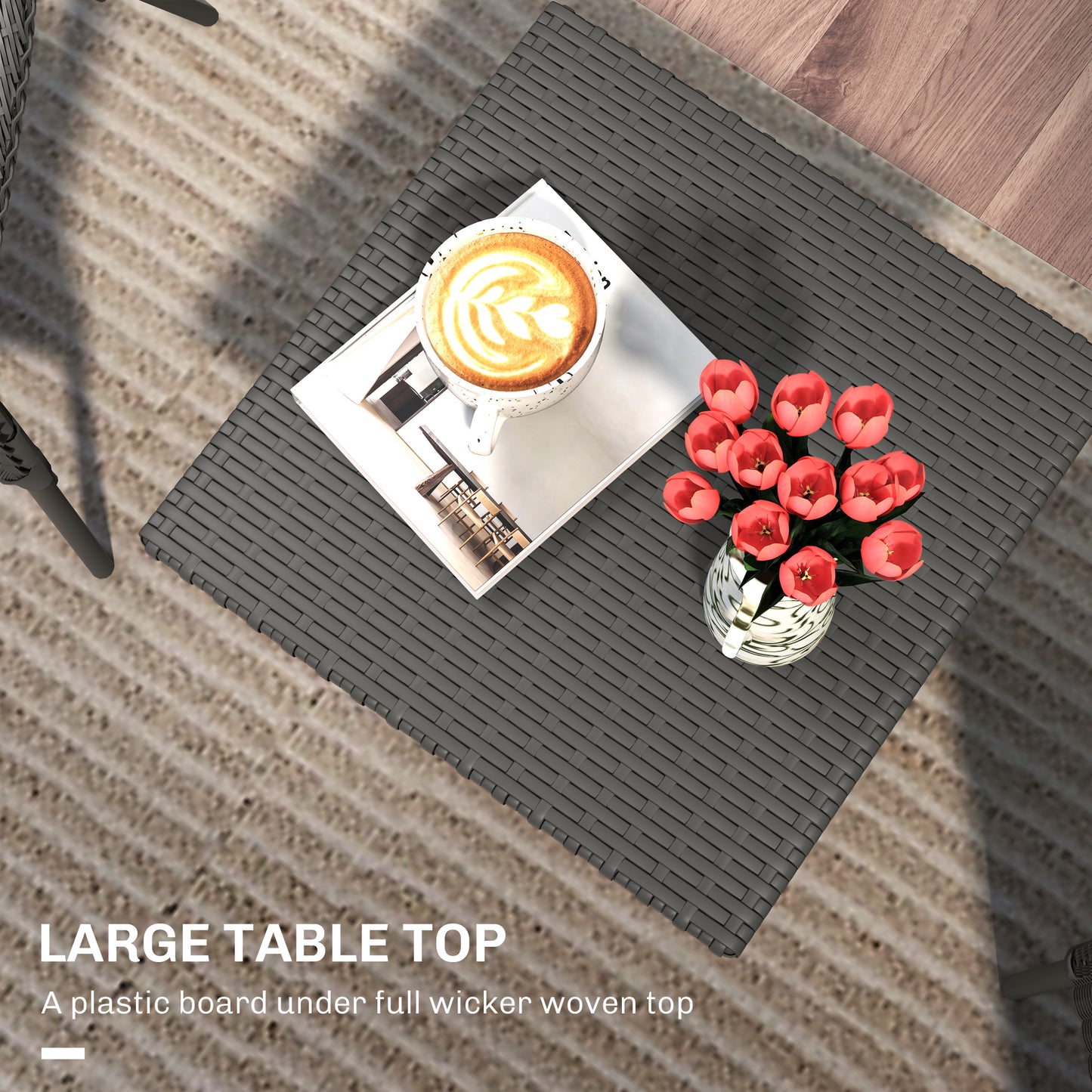 Rattan Side Table, Outdoor Coffee Table (2)