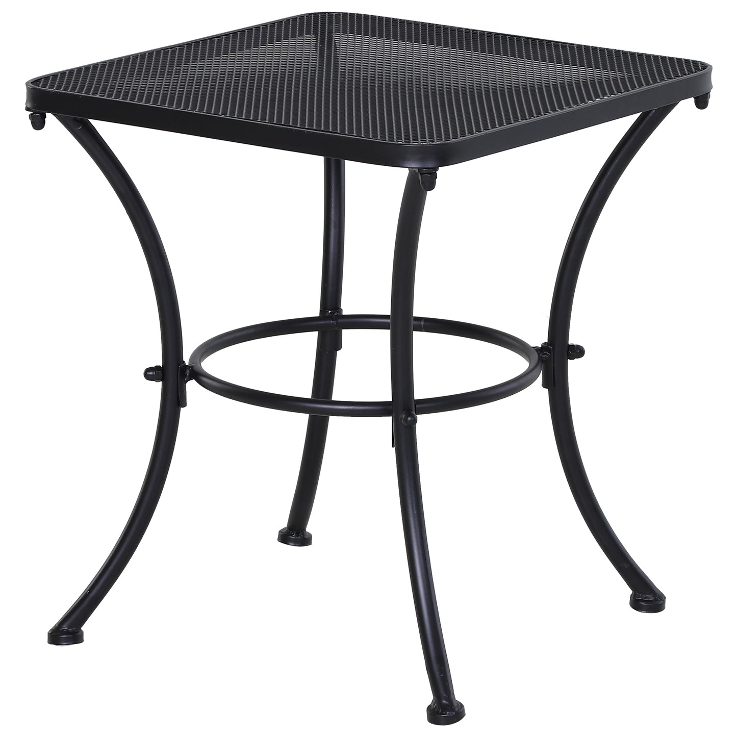 Square Garden Metal Bistro Table Outdoor Patio Coffee Side Desk