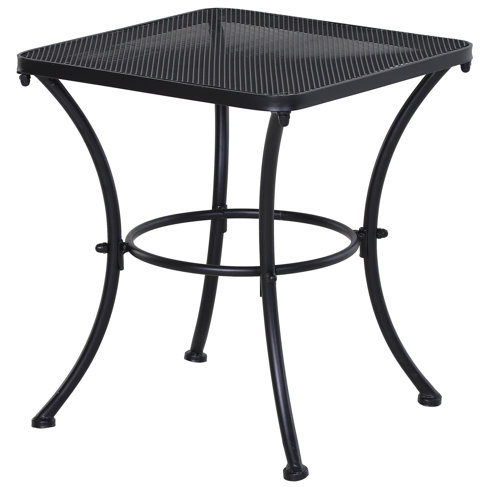 Square Garden Metal Bistro Table Outdoor Patio Coffee Side Desk