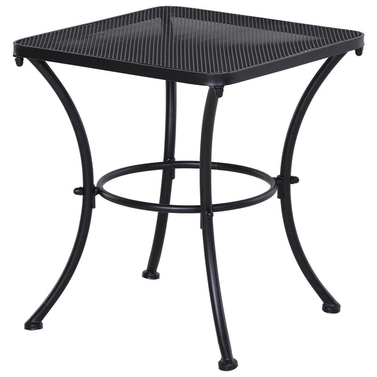 Square Garden Metal Bistro Table Outdoor Patio Coffee Side Desk