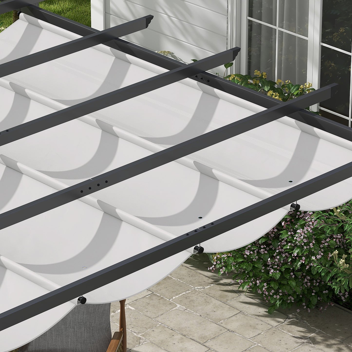 3 x 3(m) Aluminium Pergola Canopy Gazebo Awning Outdoor Garden Sun