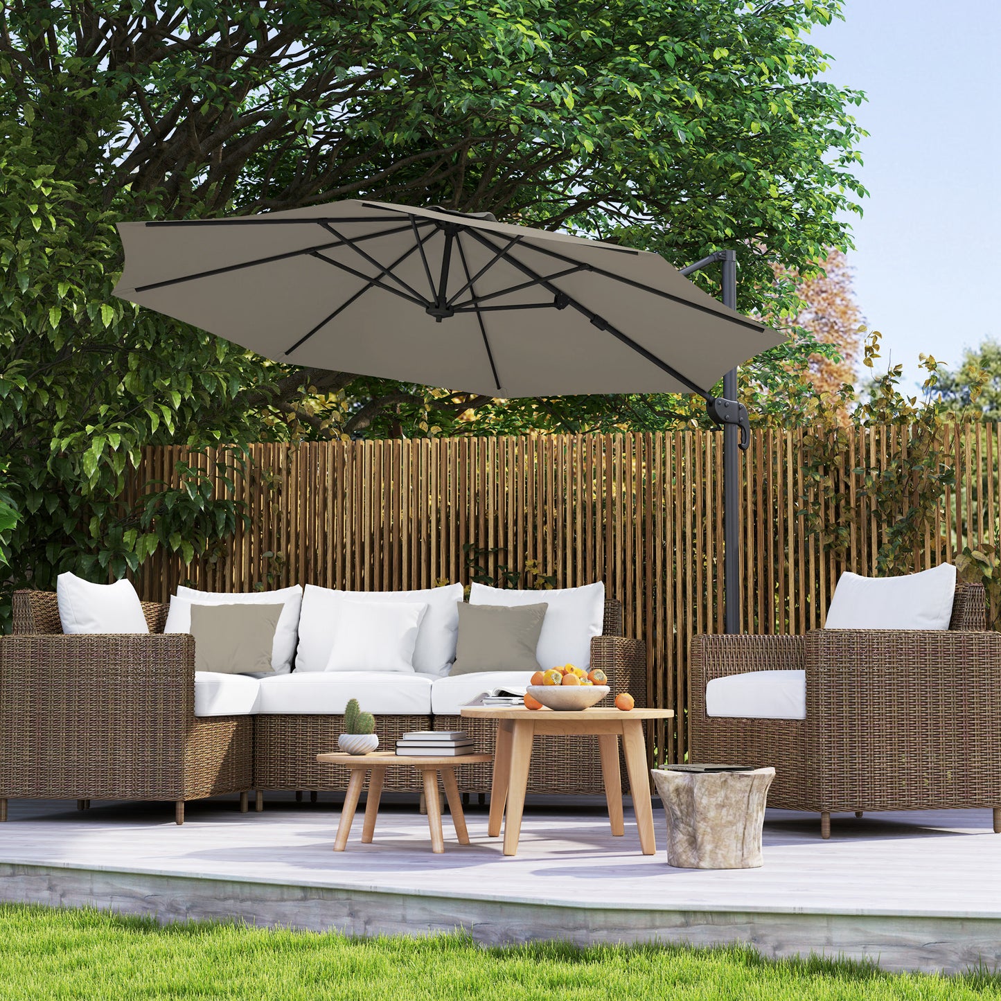 3 m Five-Angle Cantilever Parasol