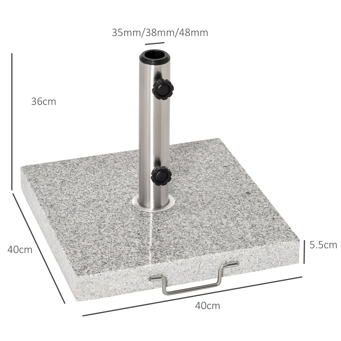 25kg Garden Umbrella Base Durable Parasol Holder Patio Furniture