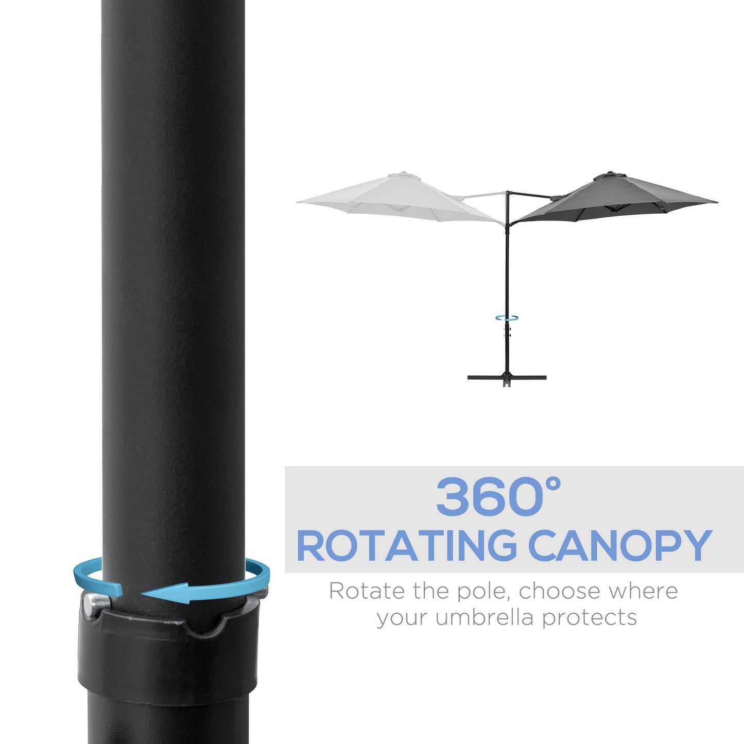 2.5M Garden Cantilever Parasol
