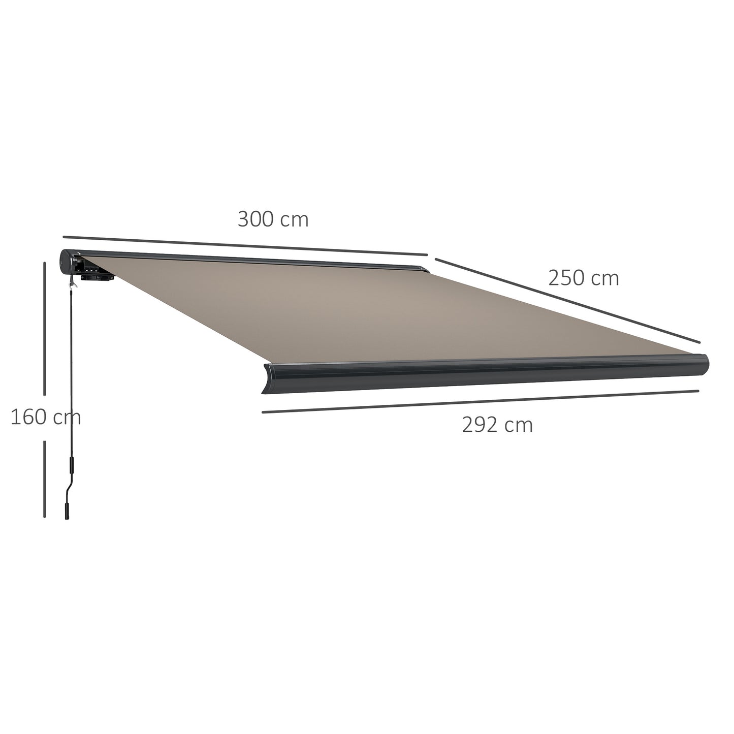 3 x 2.5 m Electric Awning with Remote Controller