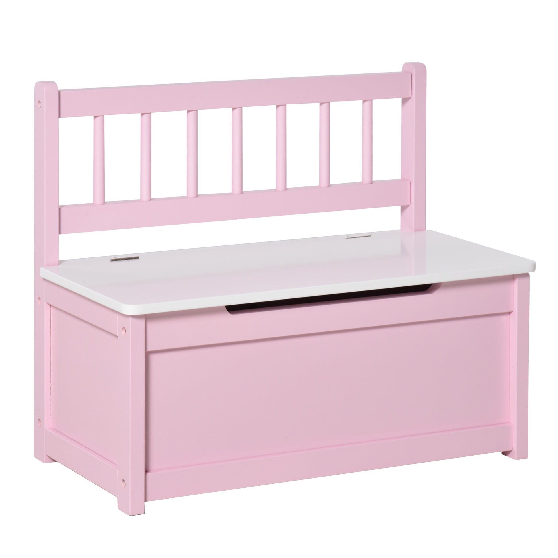 2 In 1 Wooden Toy Box, Seat Storage Bench