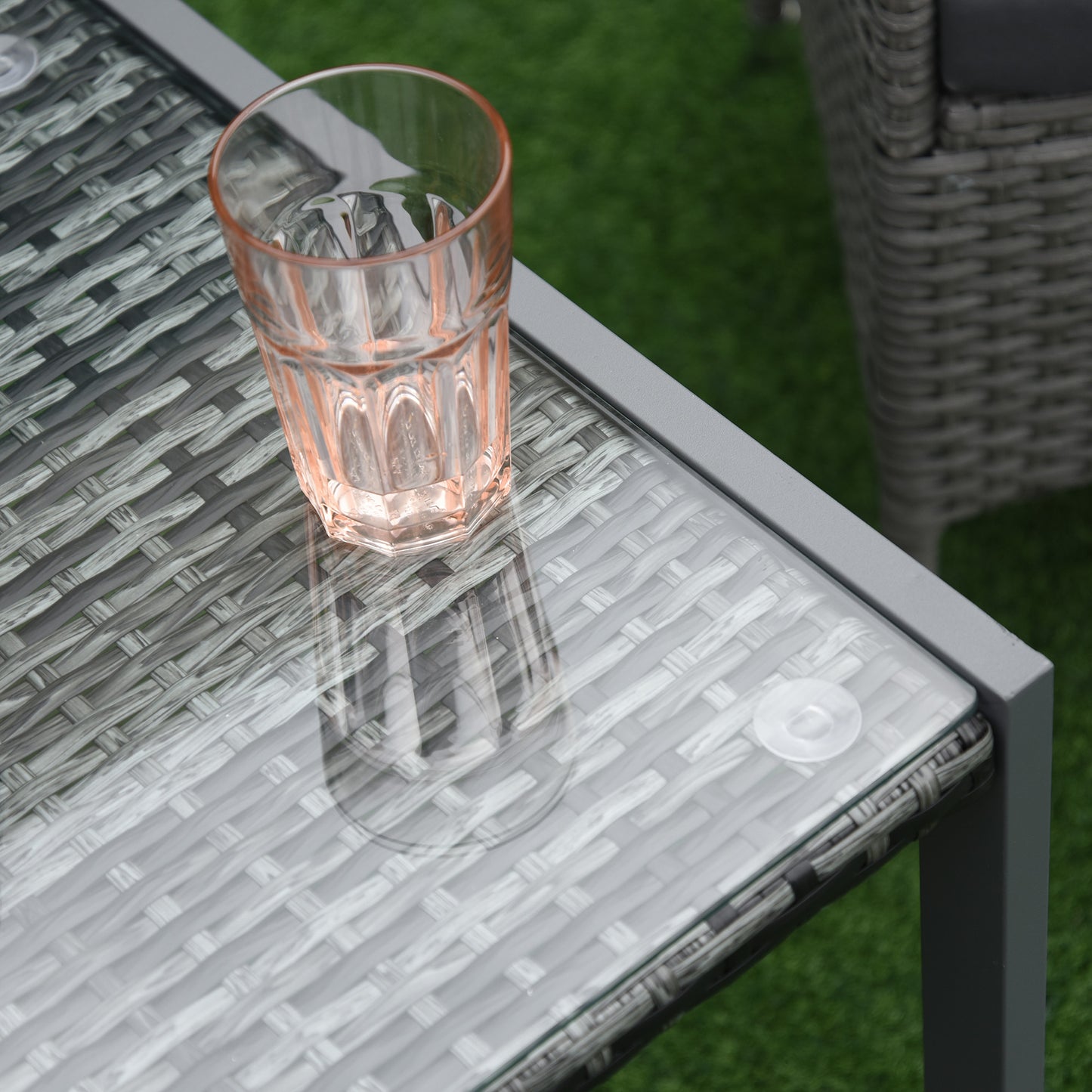 Rattan End Table Side Coffee Desk Outdoor Patio Wicker Sofa Chat