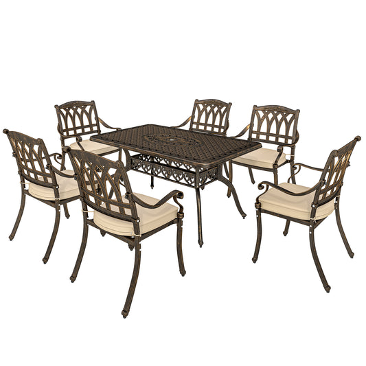 Seven-Piece Cast Aluminium Garden Dining Set