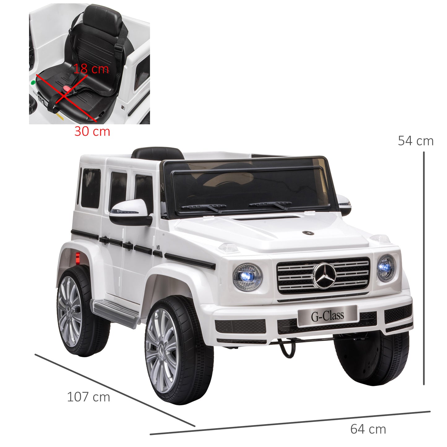 Mercedes Benz G500 Licensed 12V Kids Electric Ride On Car Toy