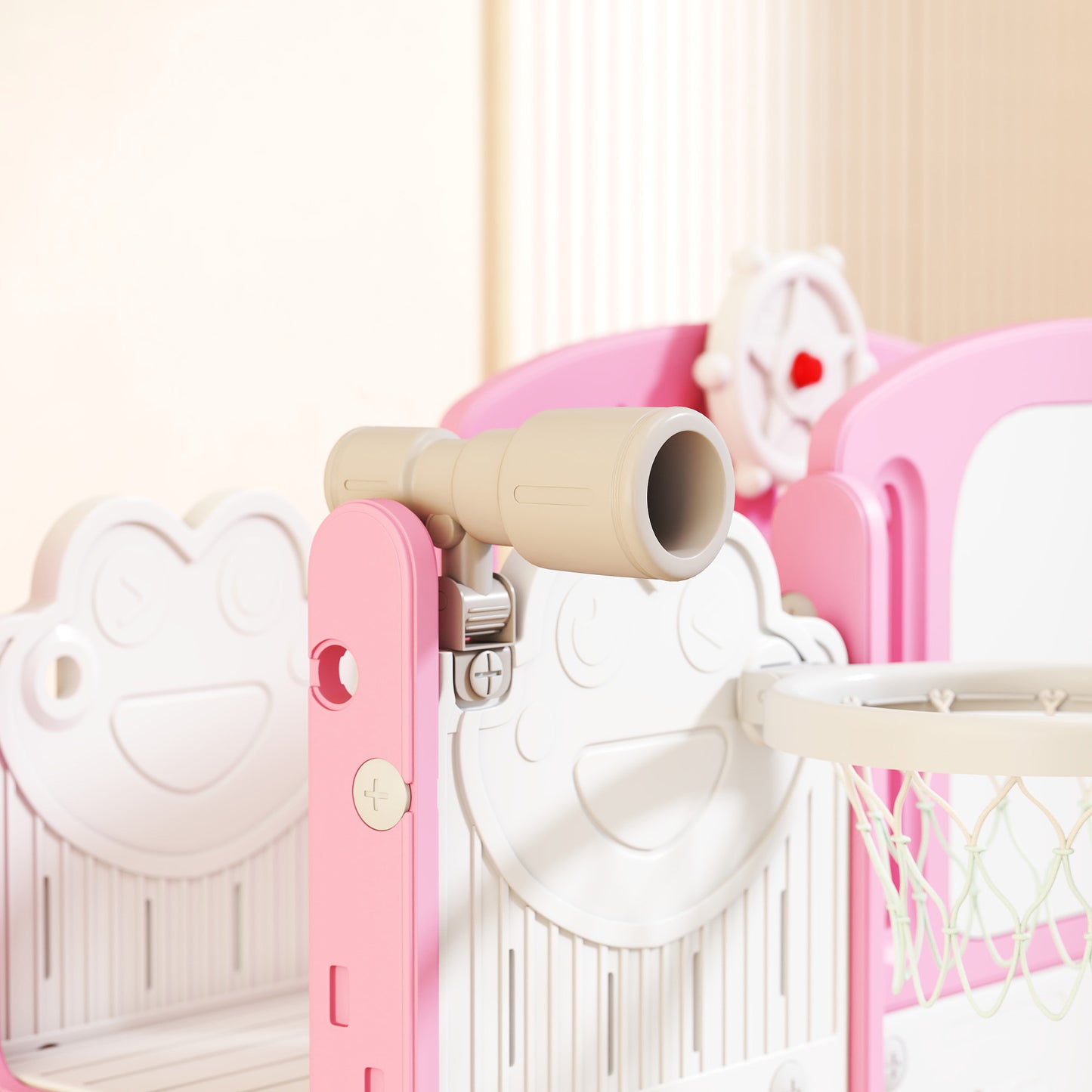 7 in 1 Toddler Slide Set with Basketball Hoop, Climbing Frame
