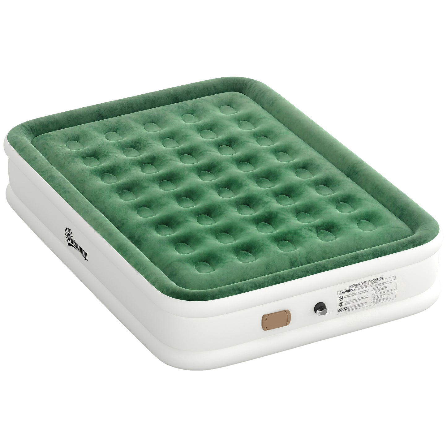 Inflatable Mattress, Double Air Bed with Built-in Electric Pump