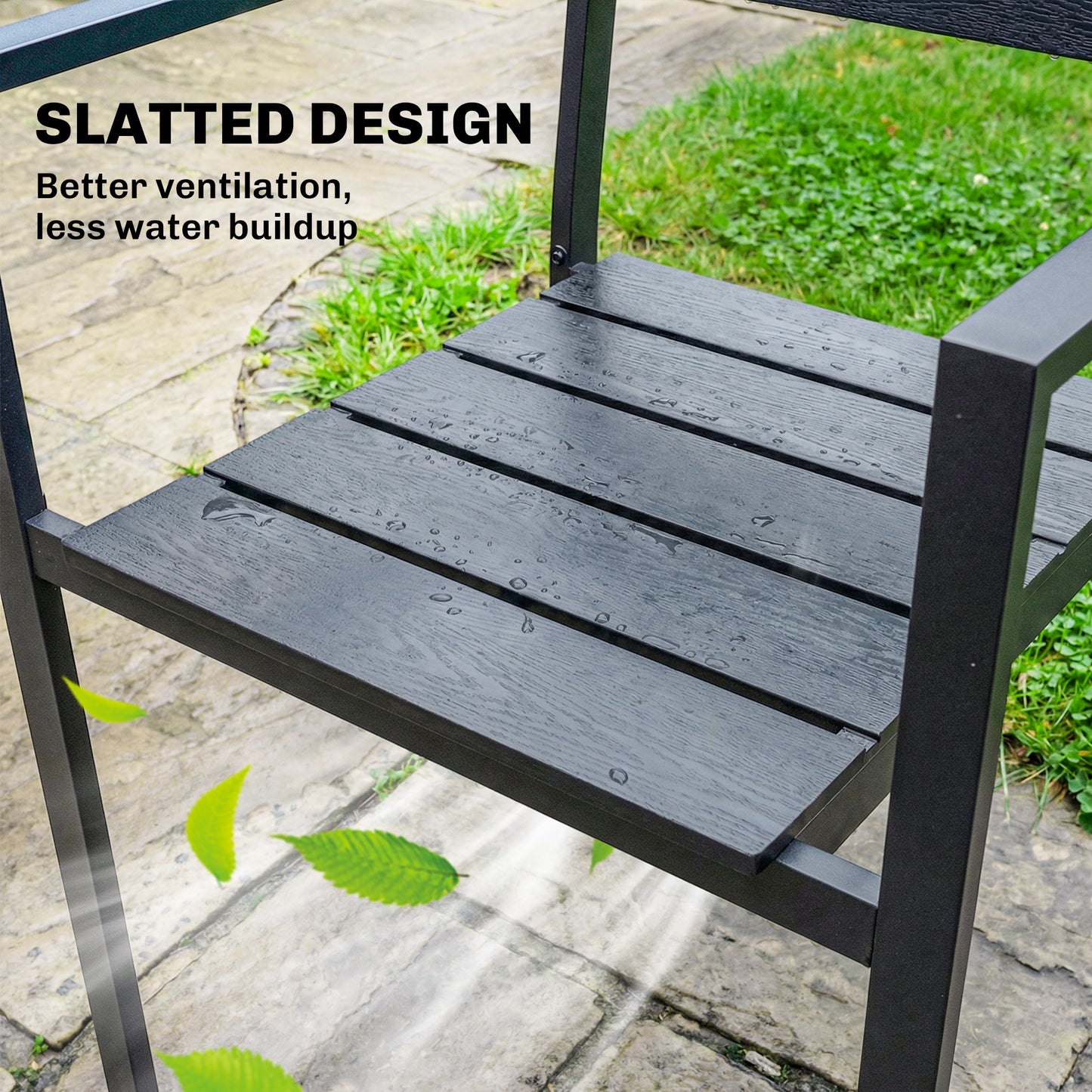Stackable Garden Chairs Set of 4