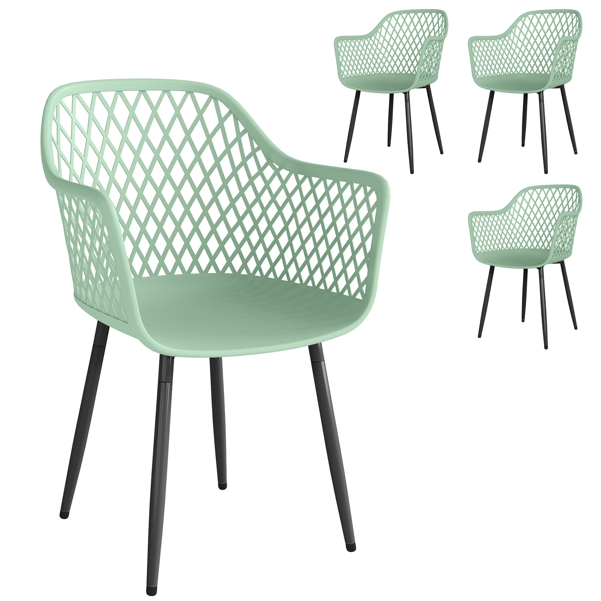 Garden Chairs Set of 4, Garden Dining Chairs