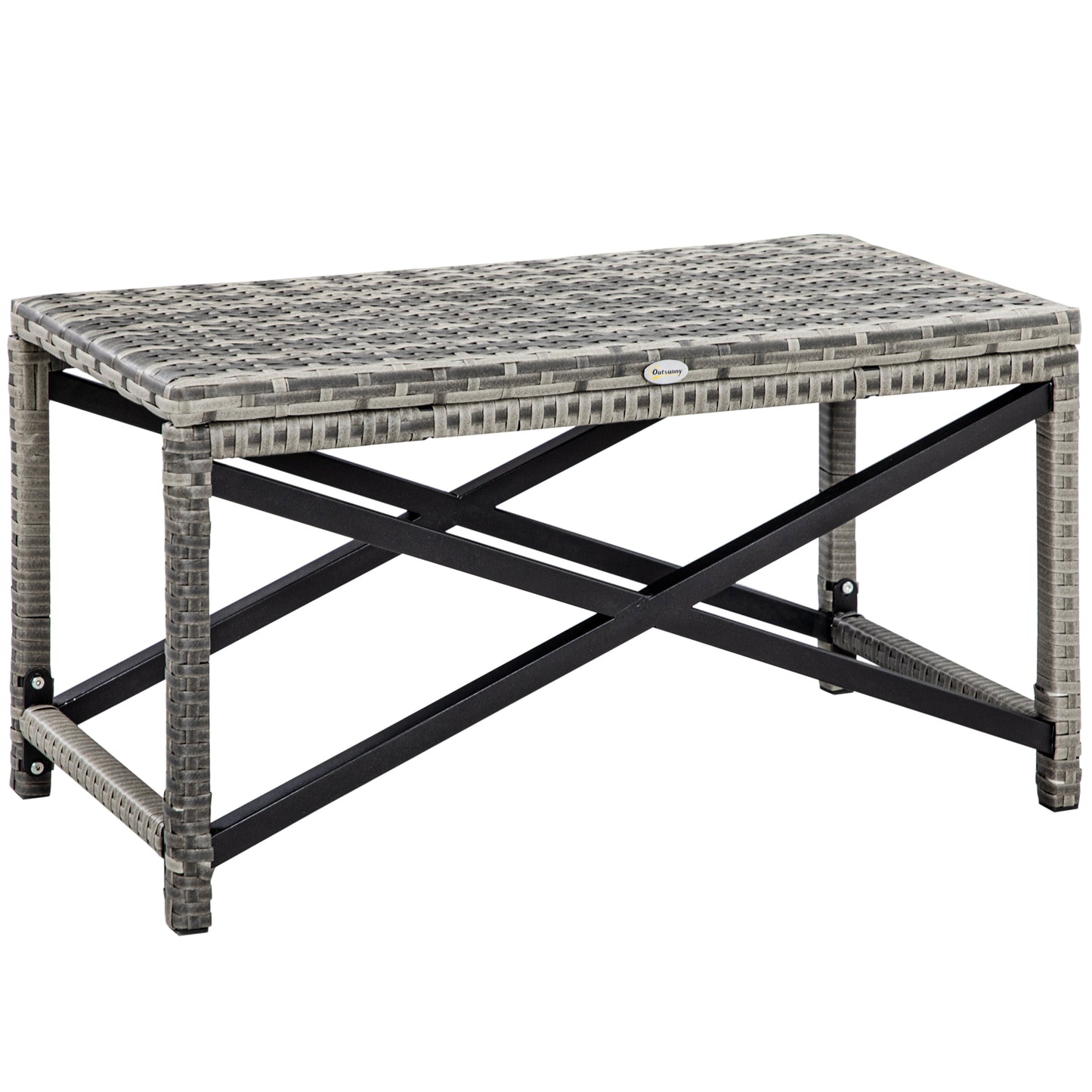 Outdoor Coffee Table, Garden PE Rattan Side Table