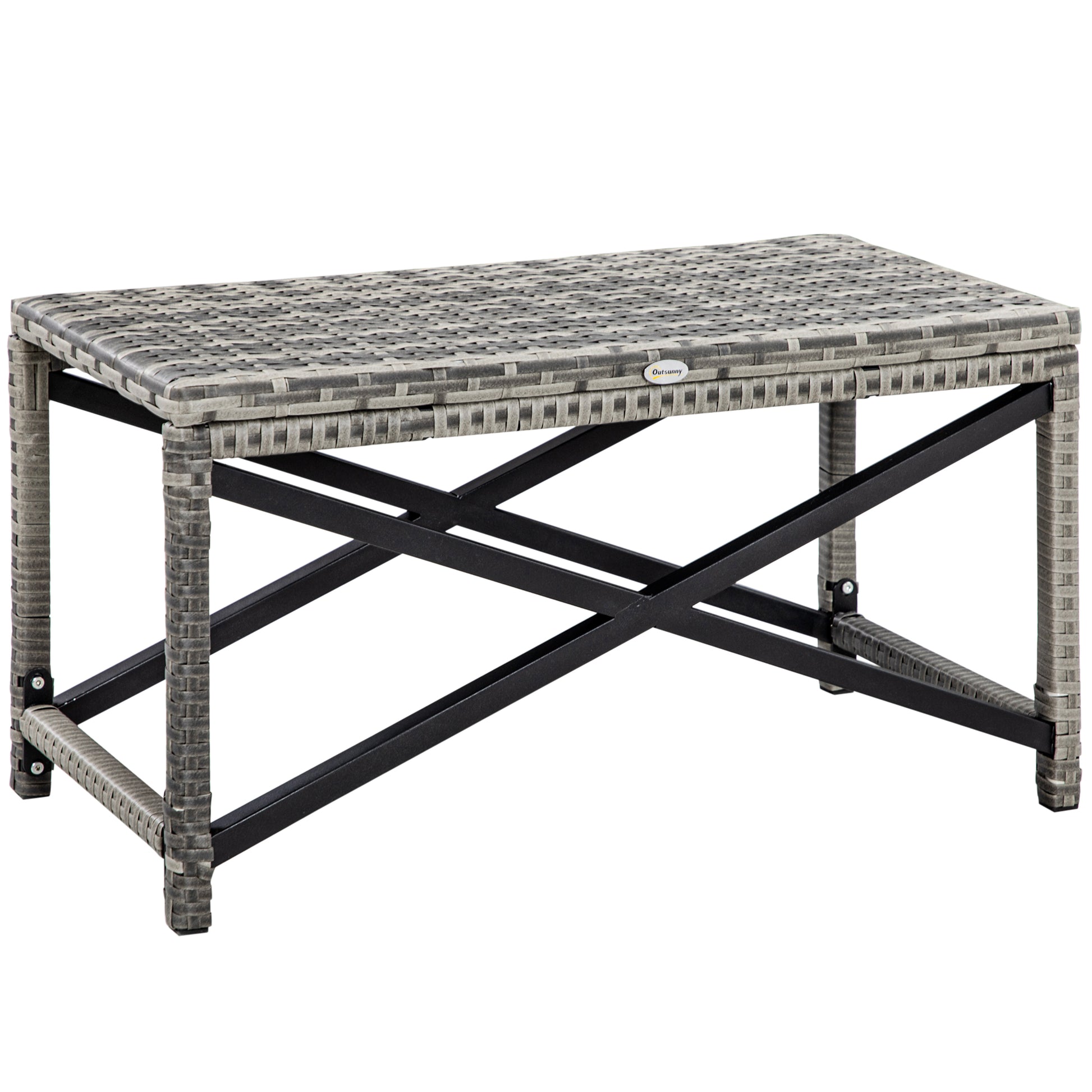 Outdoor Coffee Table, Garden PE Rattan Side Table