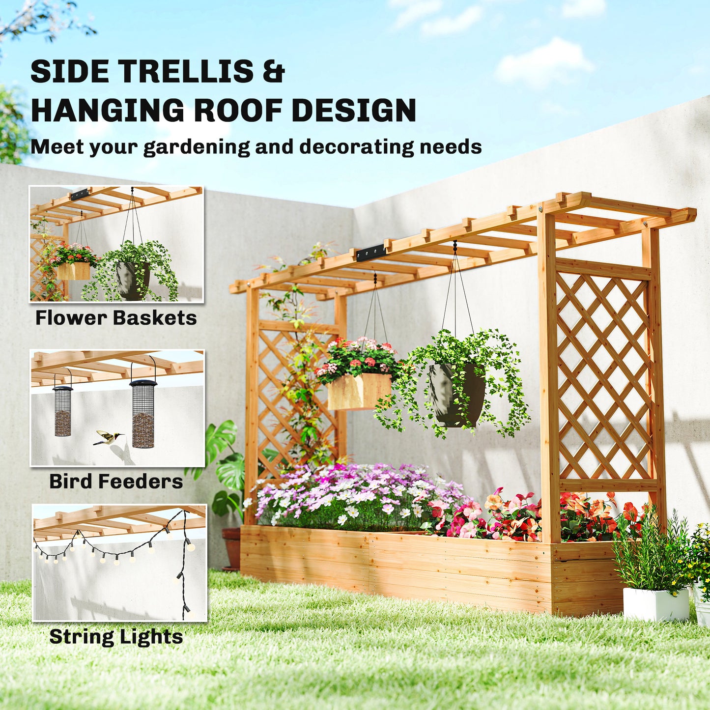 Raised Planter with Trellis