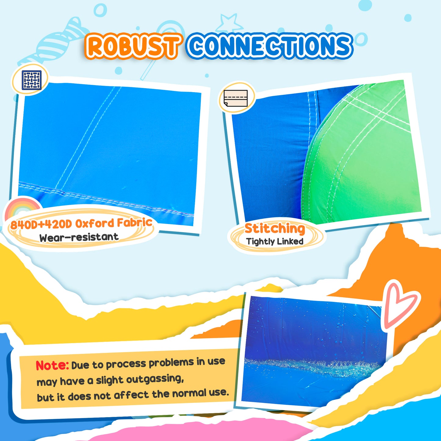 Kids Inflatable Bouncy Castle Water Slide 6 in 1 Bounce House