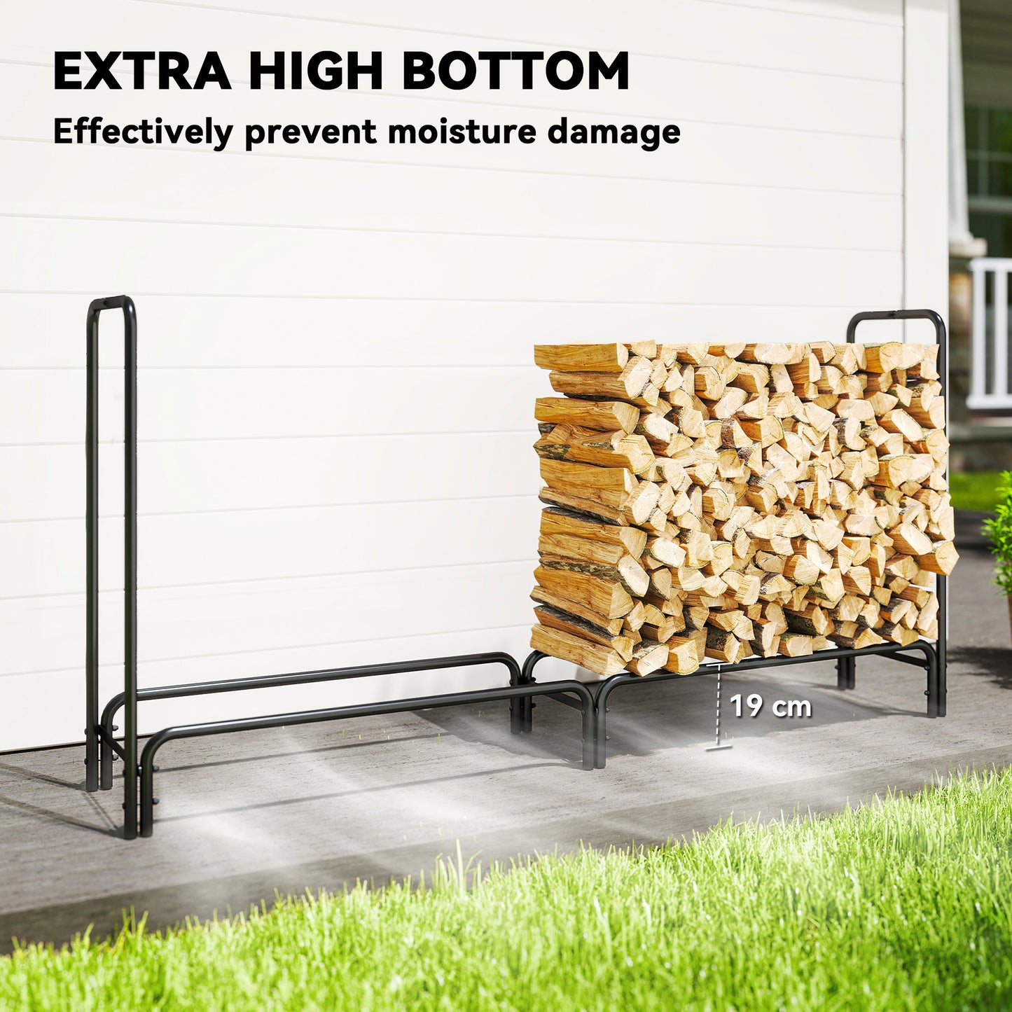 Firewood Rack with Waterproof Cover