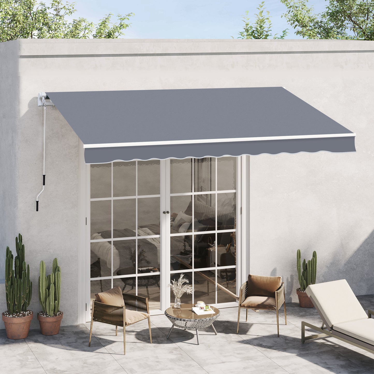 Manual Retractable Awning, size (4m x3m)