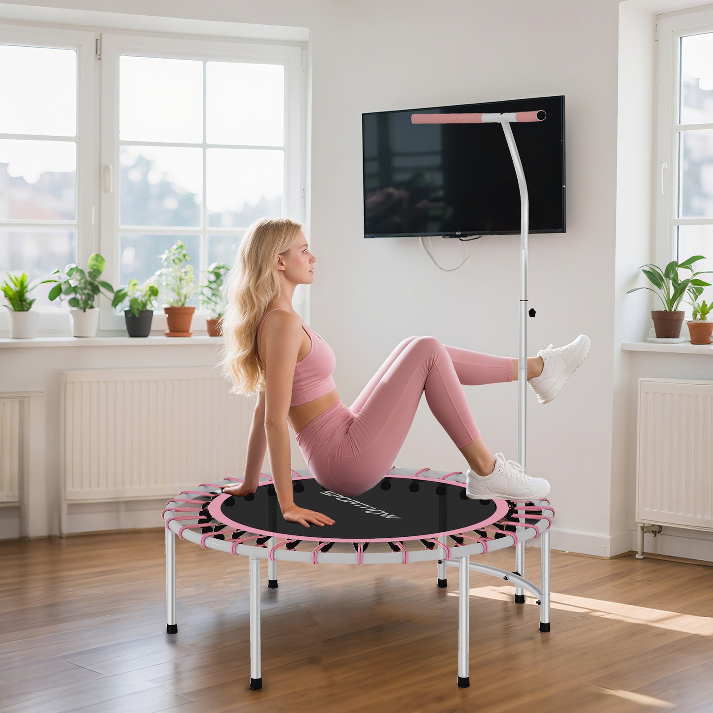 40" Fitness Trampoline, Mini Rebounder Trampoline for Adults