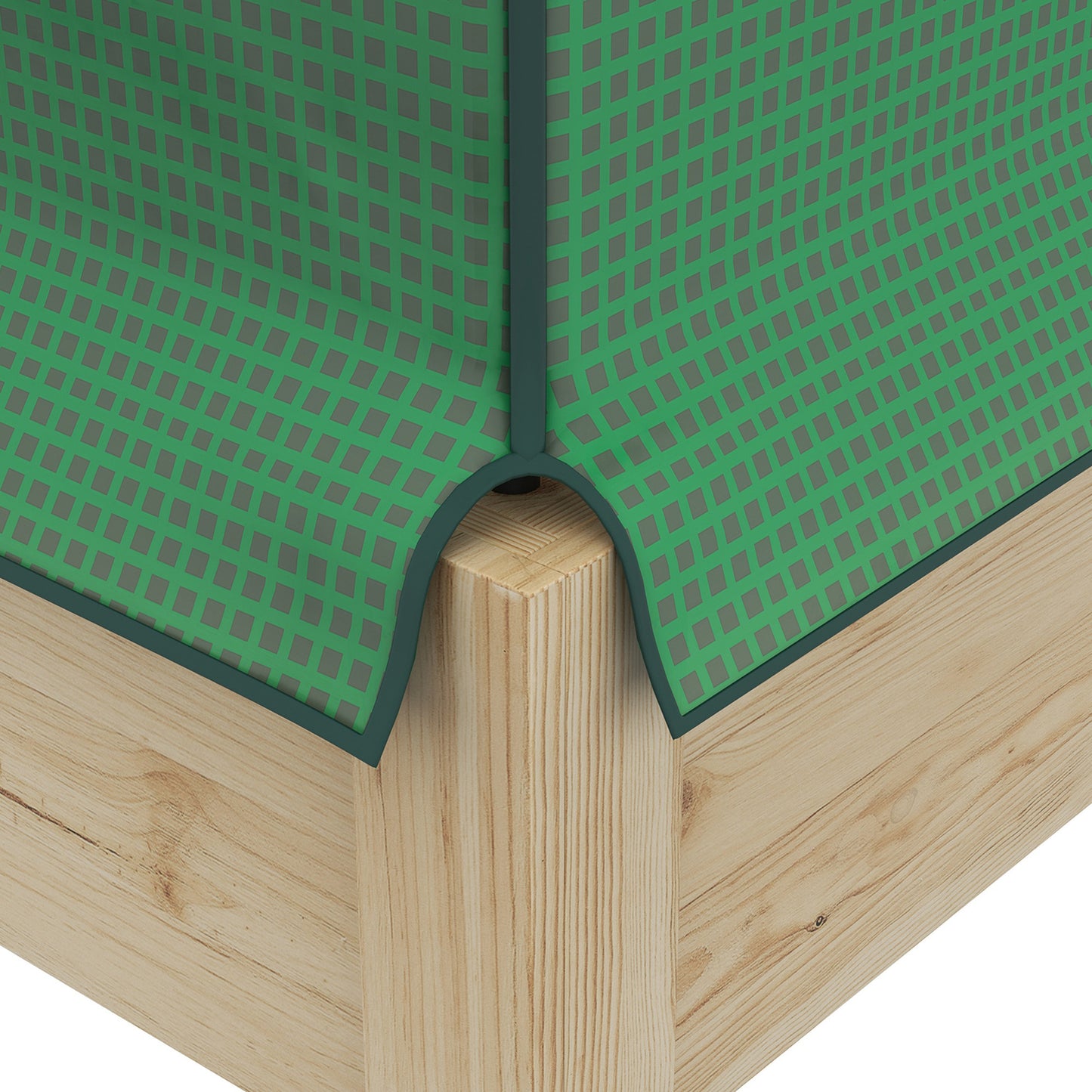 Wooden Planter Box with PE Greenhouse Cover and Bed Liner