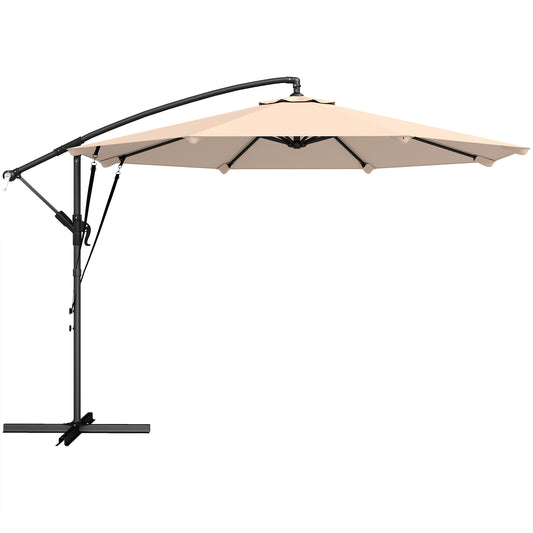 3 m Cantilever Parasol with Protective Cover and Wind Ropes