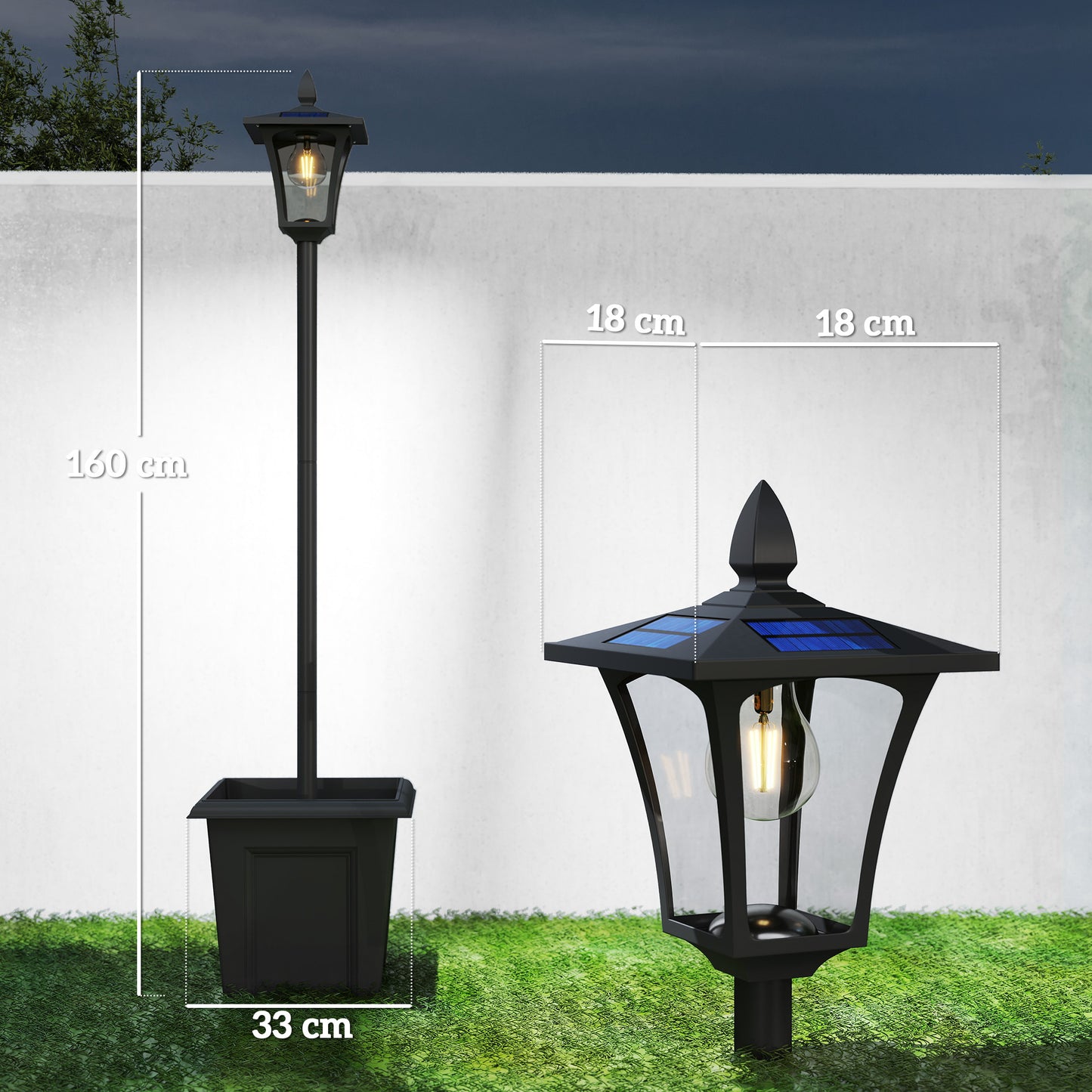 Garden Solar Lamp Post Light