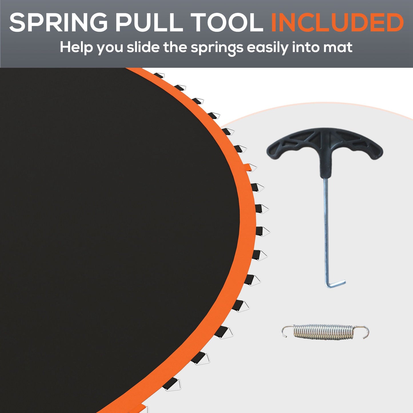 Replacement Trampoline Mat with Spring Pull Tool, 72 V-Hooks