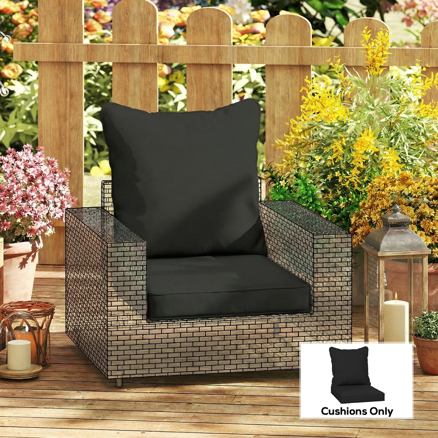 Seat and Back Padded Cushion Set, CUSHION ONLY