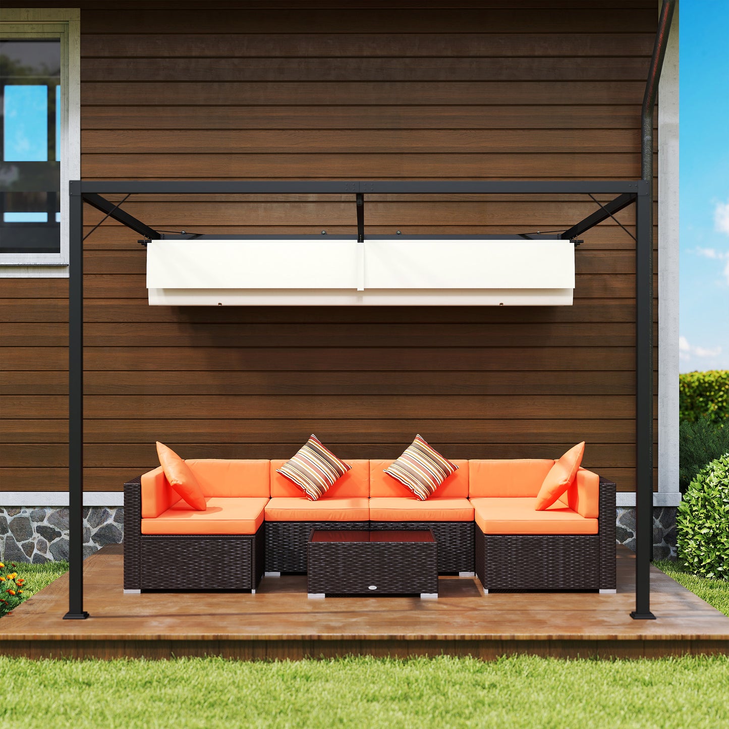 3 x 3 m Pergola, with Sliding Canopy