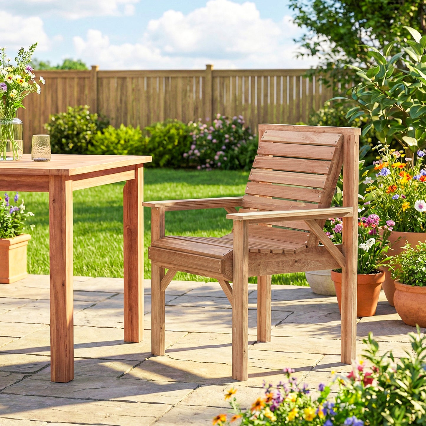 Wooden Garden Dining Chair (1)