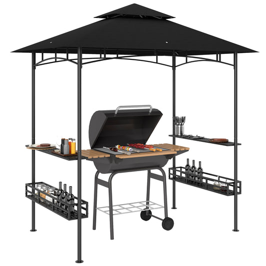 150 x 240cm BBQ Grill Gazebo, with Shelves