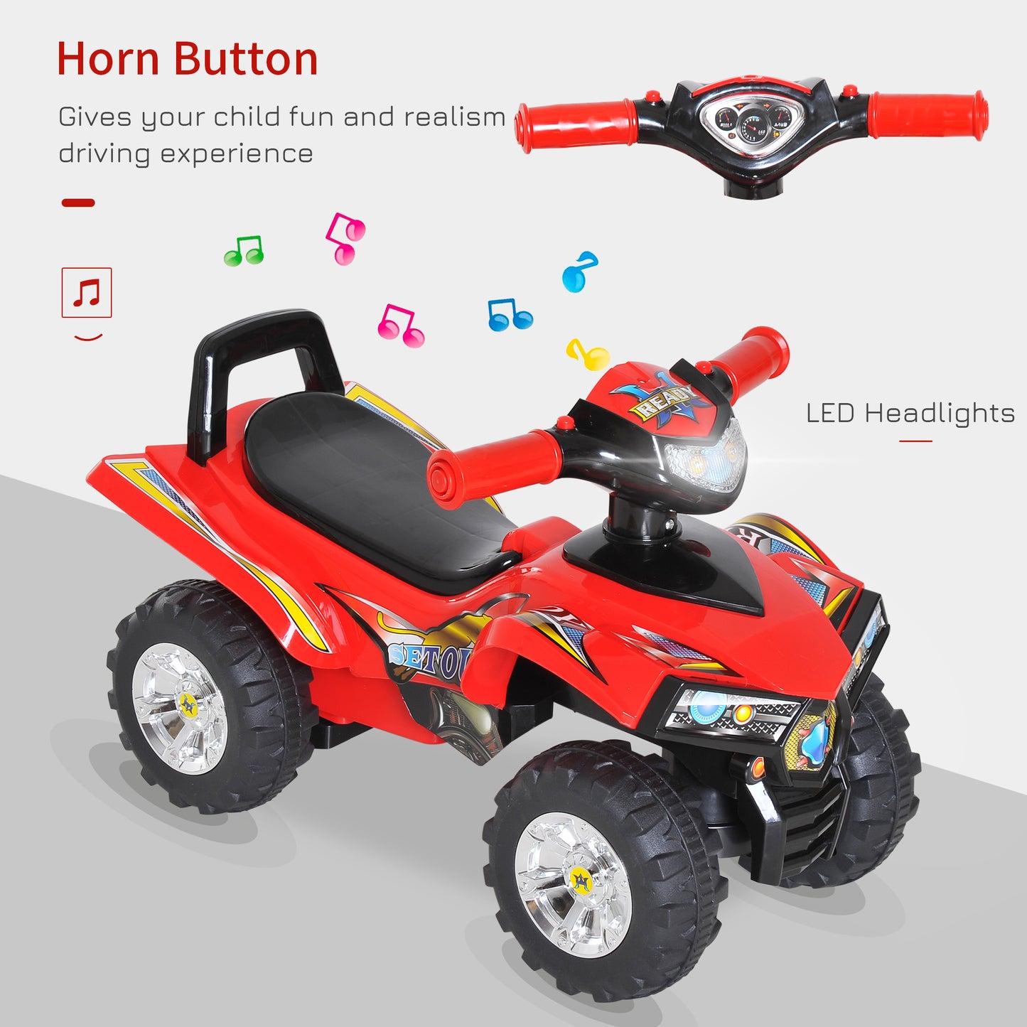Kids Children Ride-on Toy Off Road Style Quad Bike Racing Car NO