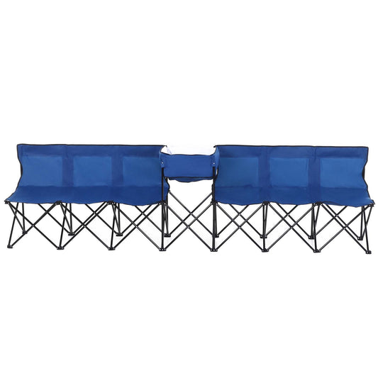 6 Seat Folding Sports Bench Portable Sports Team Bench Spectator