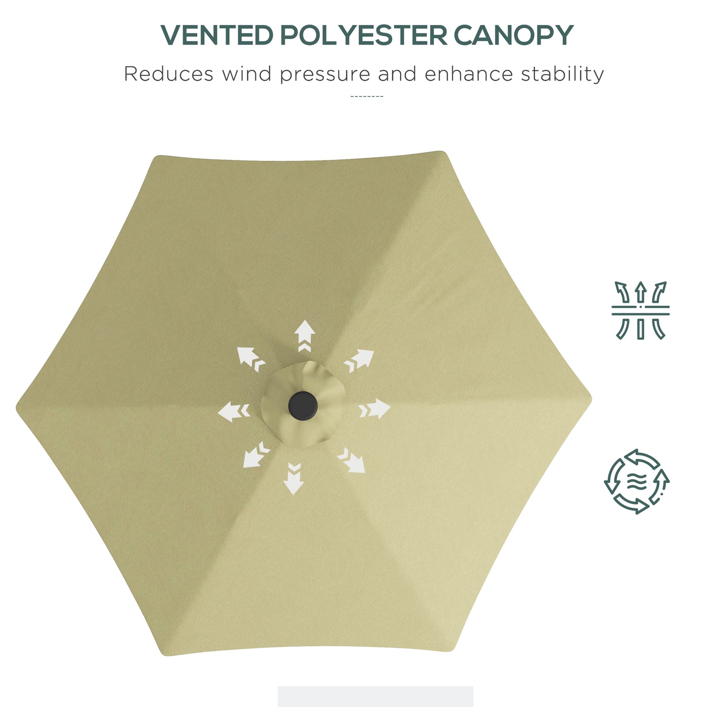 3(m) Solar LED Cantilever Parasol