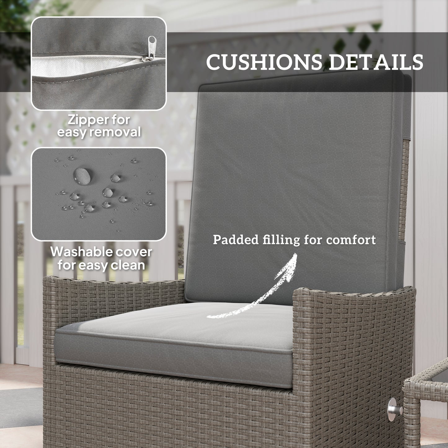 5 Piece Rattan Garden Furniture Set