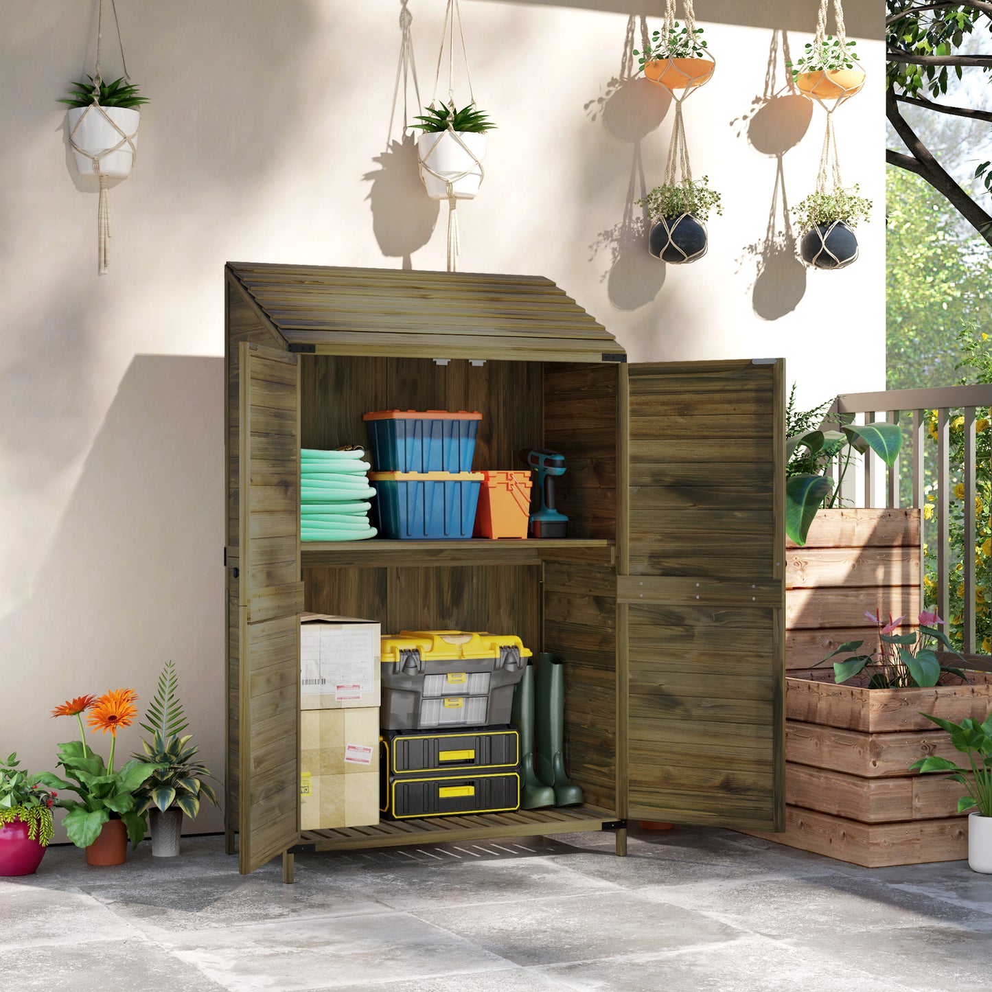 103.5 x 59 cm Wooden Garden Shed (1)