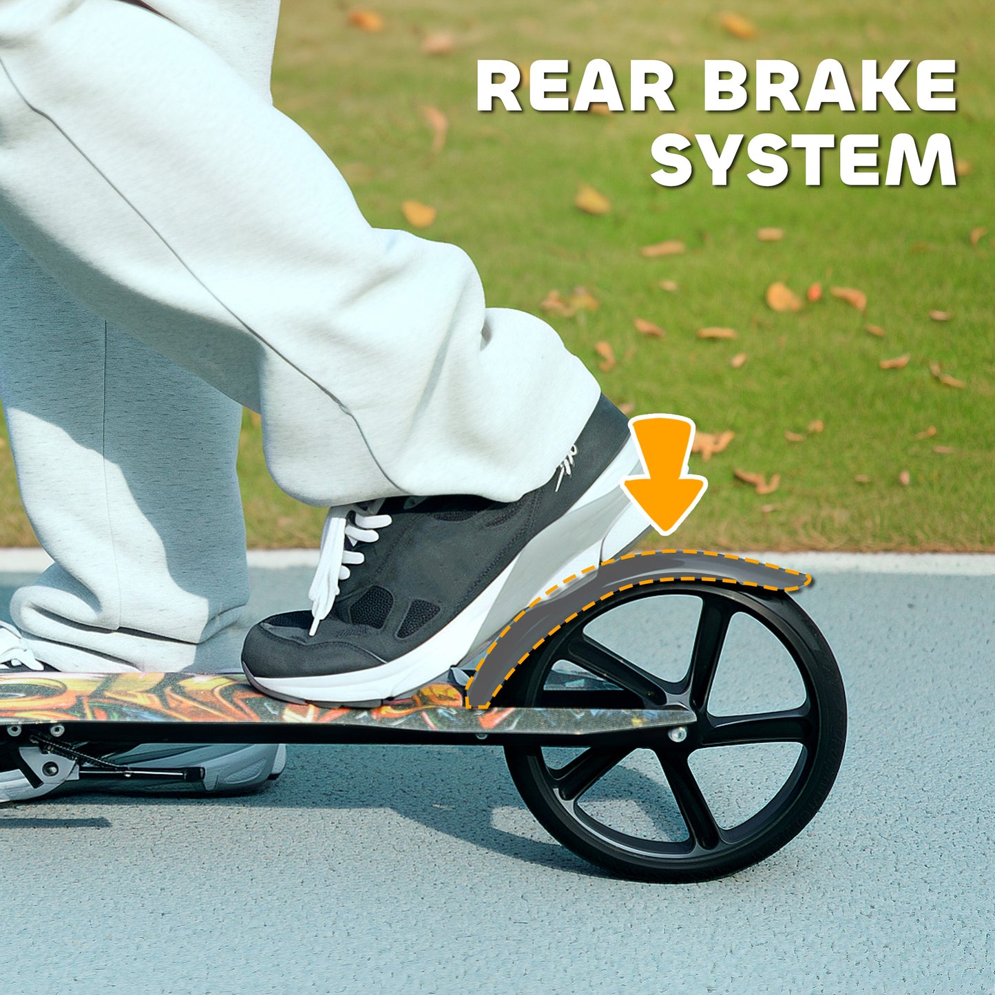 Foldable Kids Scooter with Adjustable Handlebar, 200mm Big Wheel