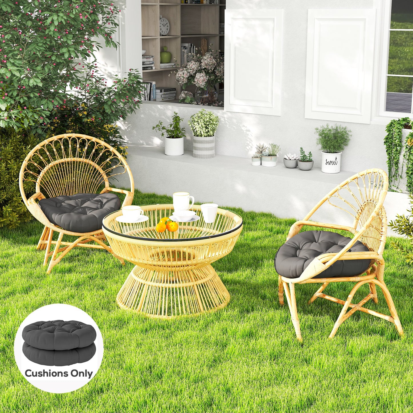 Set of Two Φ60cm Outdoor Cushions